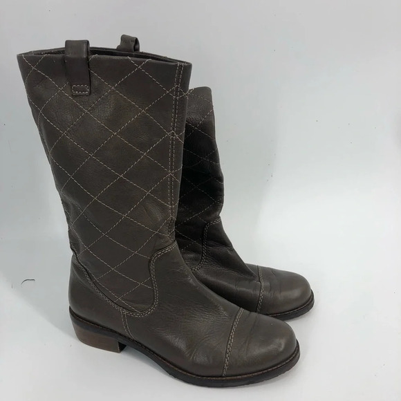 biviel Shoes - Biviel grey mid calf quilted boot 36